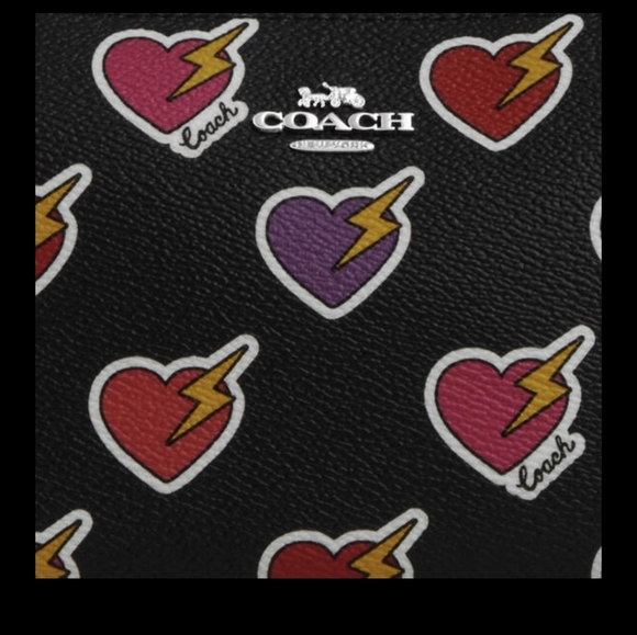 Coach Nolita 19 With Heart Bolt Print NWT
